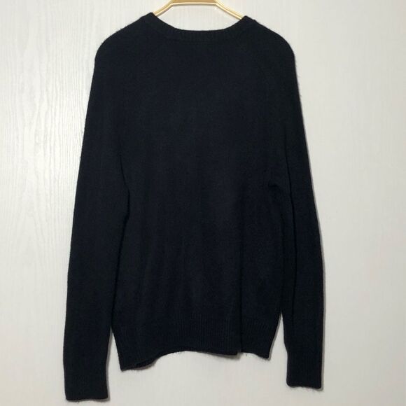 J.Crew Factory Sweater Mens Small Black Crewneck Extra-soft Yarn Wool Blend New - Picture 1 of 10